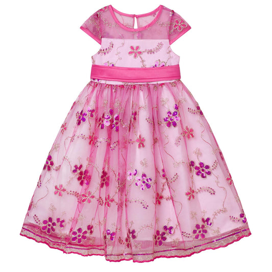 Pink & Gold Party Dress 1-2