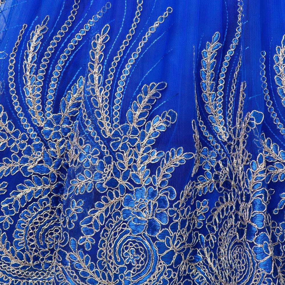 oyal Blue & Gold Party Dress 3-5