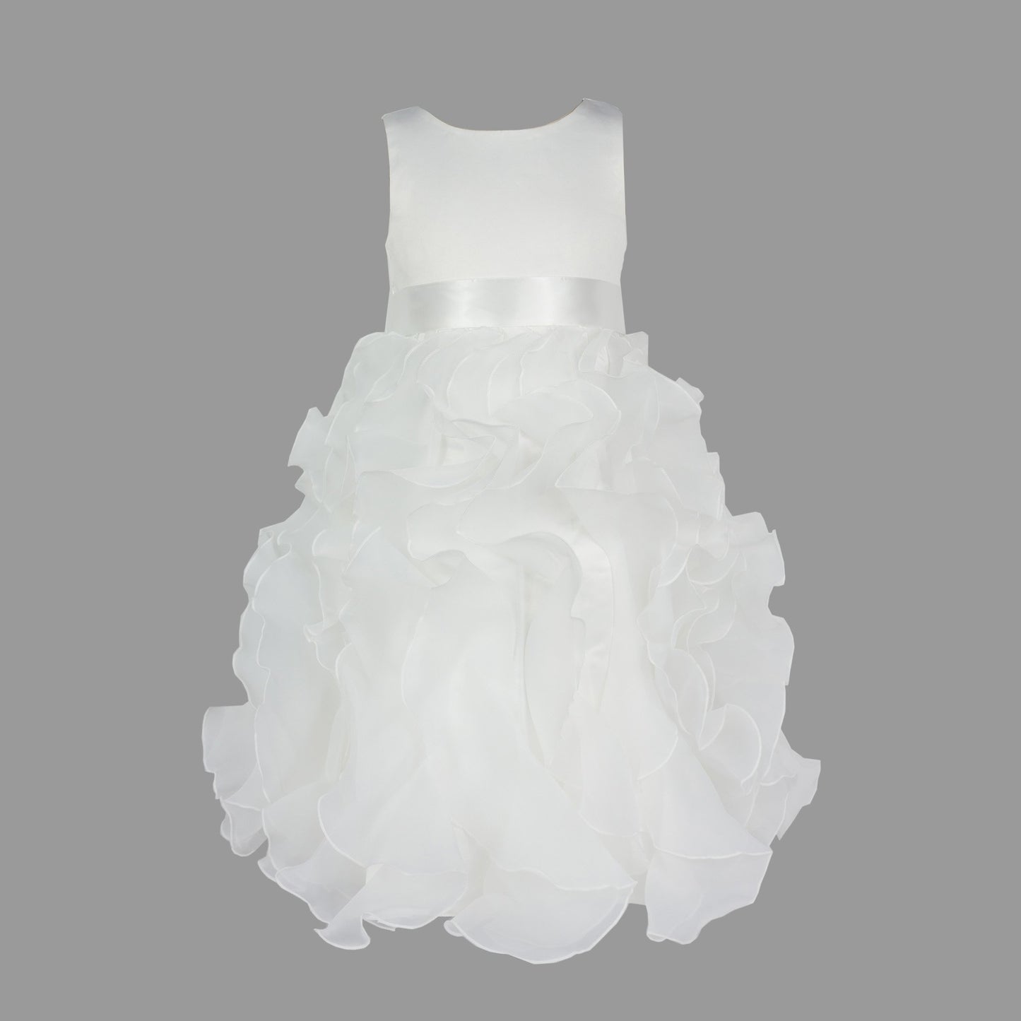 Formal Dress with Ivory Flounce Organza Layers 00-5