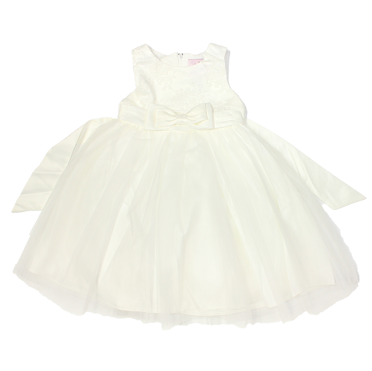 Ivory Occasion Formal Dress with bow 6-12