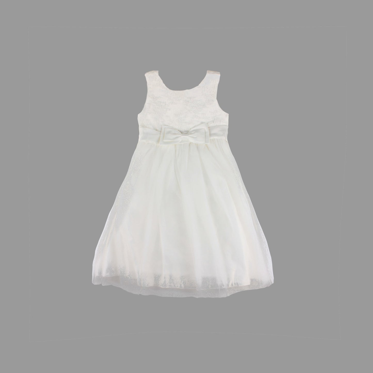 Ivory Occasion Formal Dress with bow 6-12