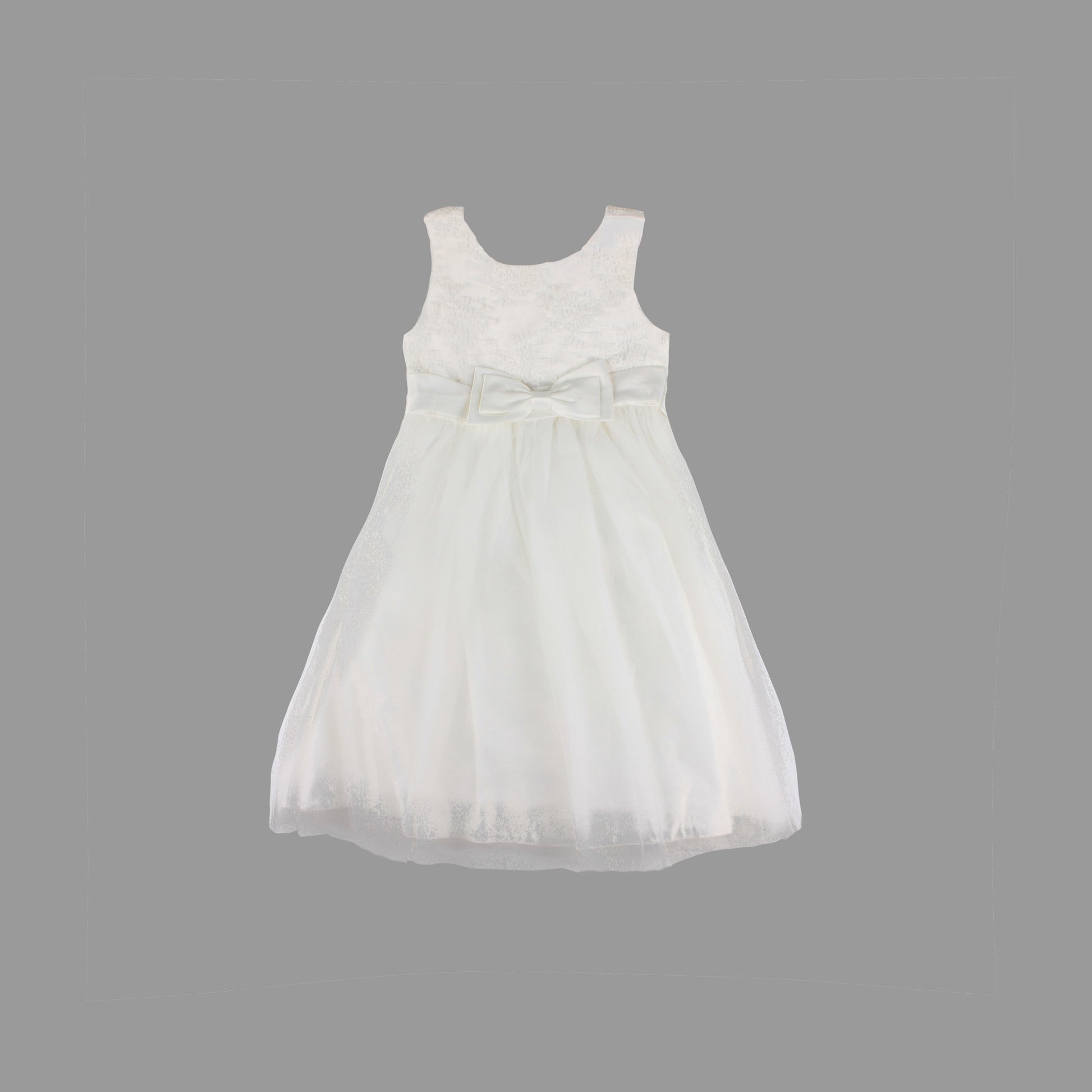 Ivory Occasion Formal Dress with bow 6-12