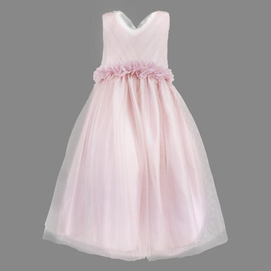 Formal Dress Pink Lady Flower Tulle