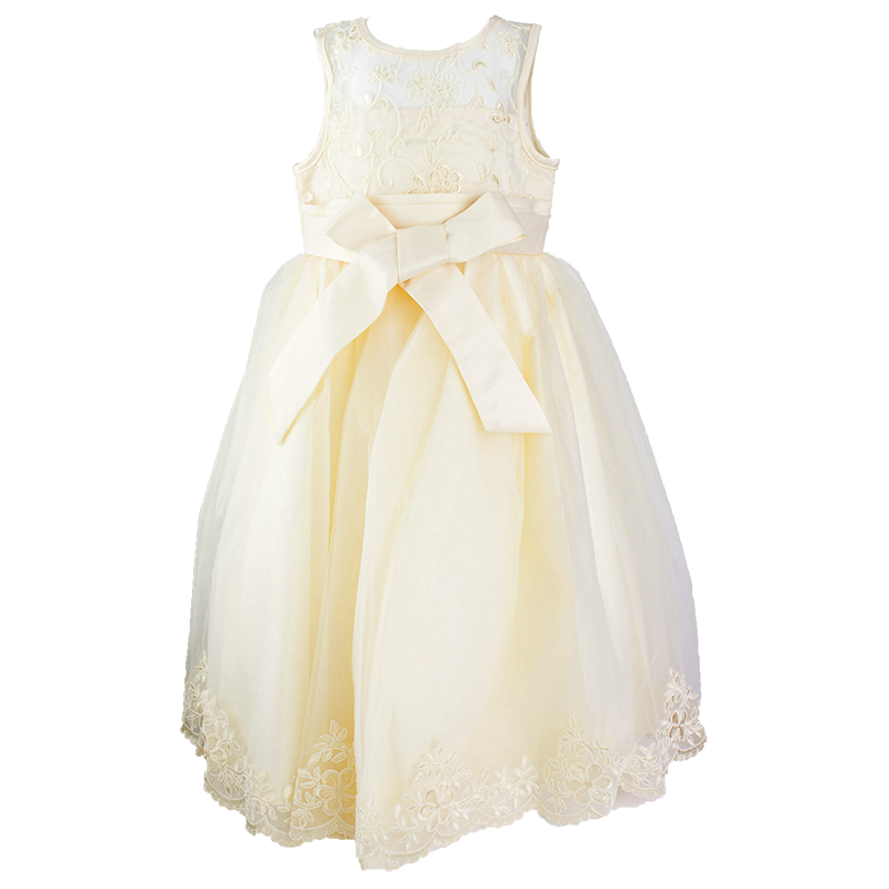 Formal Dress in Champagne with Lace 6-12