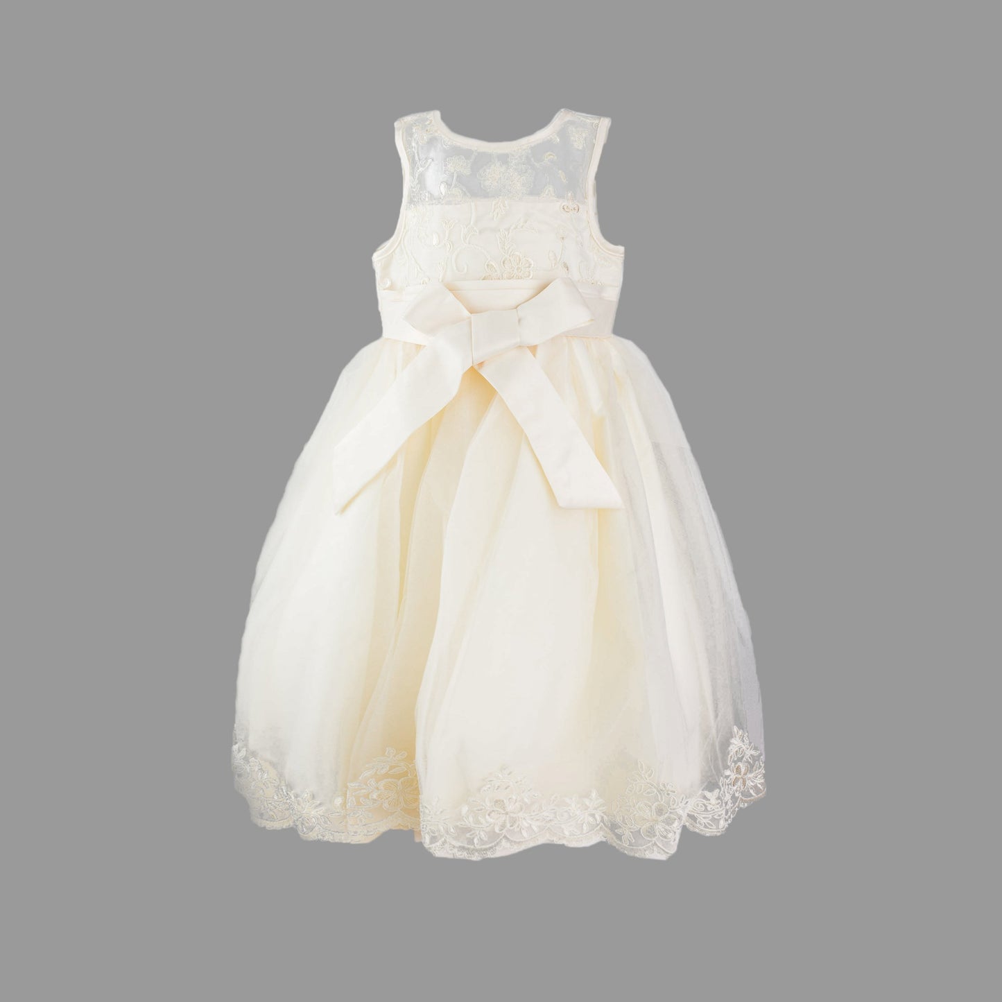 Formal Dress in Champagne with Lace 3-5