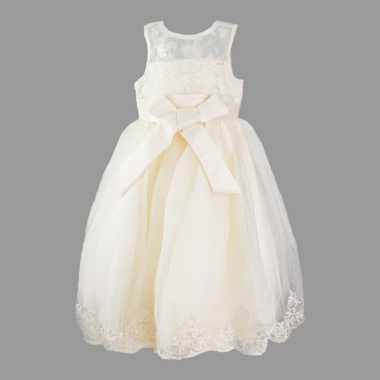 Formal Dress in Champagne with Lace 6-12