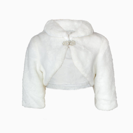 White Faux Fur Stole