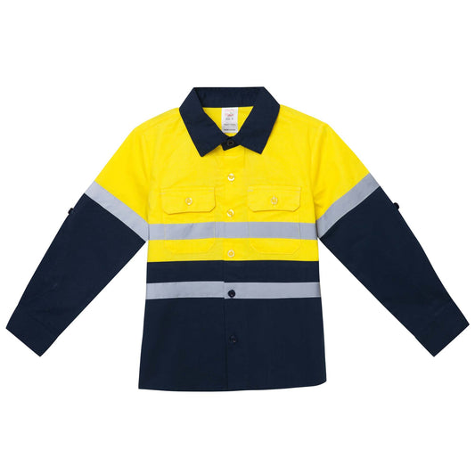 TRADIE WORK HI VIS SHIRT YELLOW