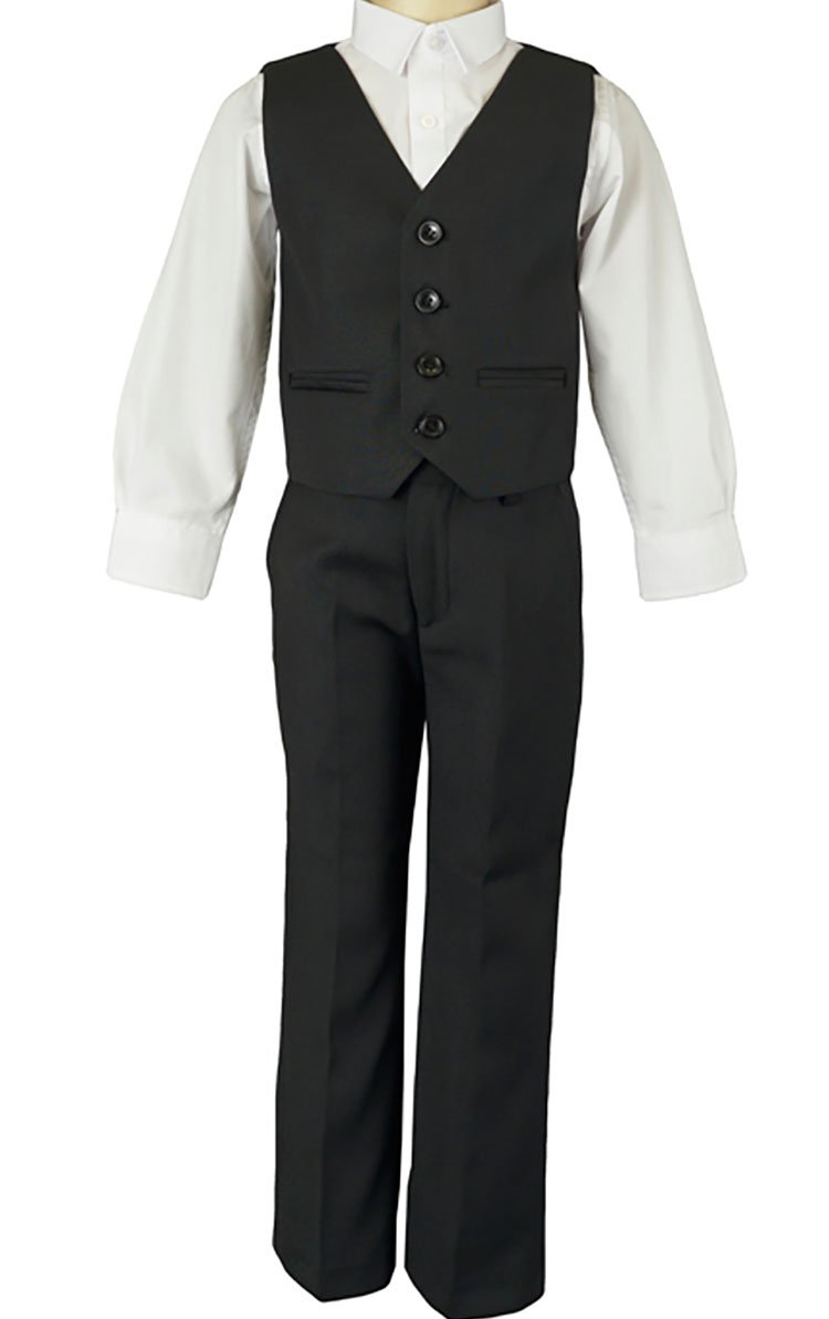 Formal Boys Black 3 Piece Suit 8-13Y