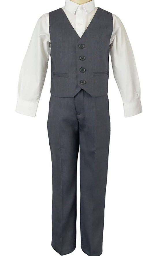 Formal Boys Grey 3 Piece Suit 2-7Y