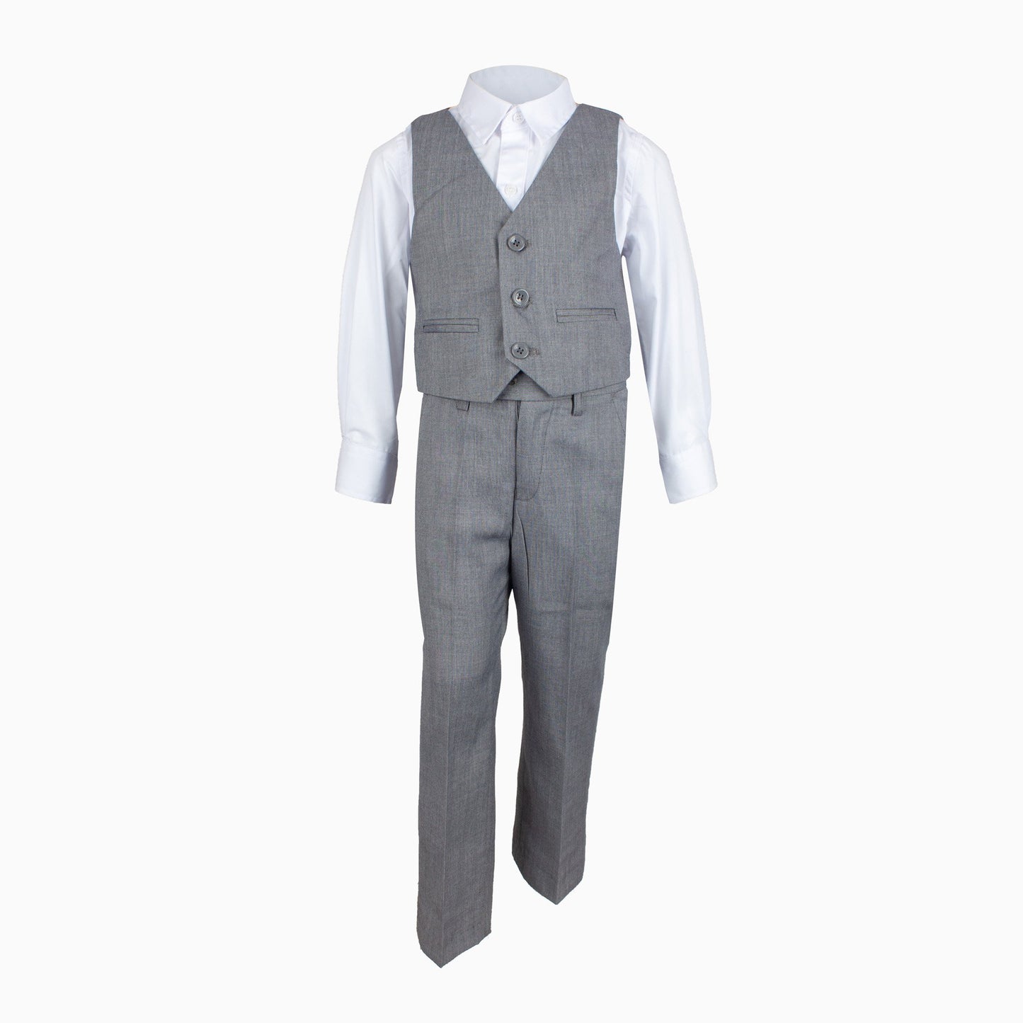 Formal Boys Light Grey Poly Viscose 3 Piece Suit 2-7Y