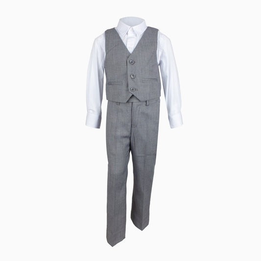 Formal Boys Light Grey Poly Viscose 3 Piece Suit 2-7Y