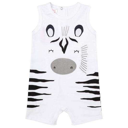 MINI SAFARI ZEBRA ROMPER