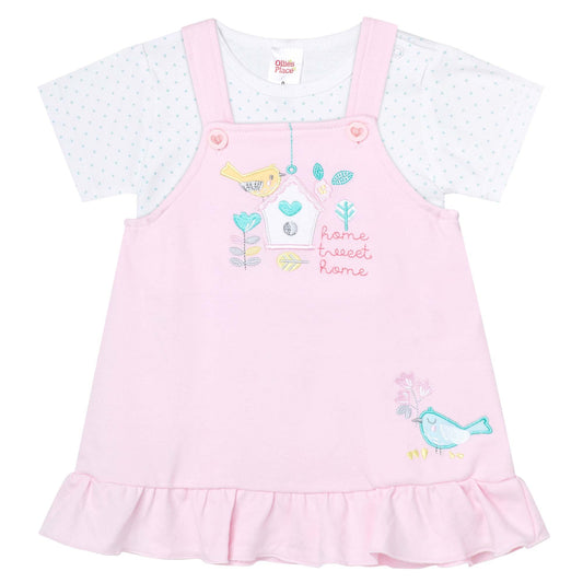 PINK BIRDY PINAFORE SET