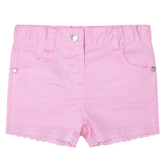 PINK BRODERIE LACE SHORTS