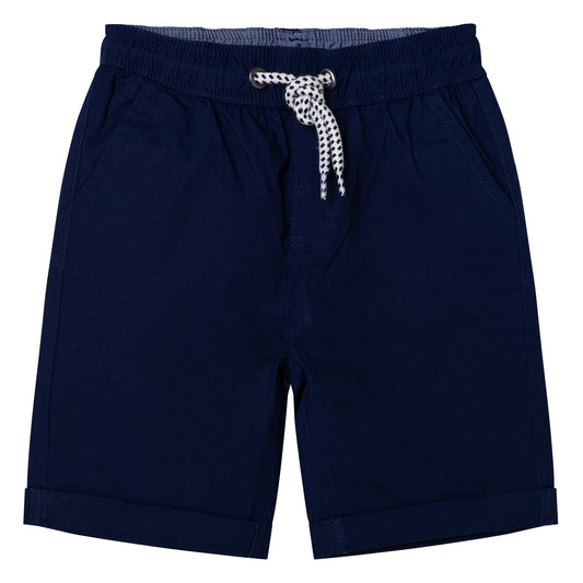 NAVY WOVEN SHORTS