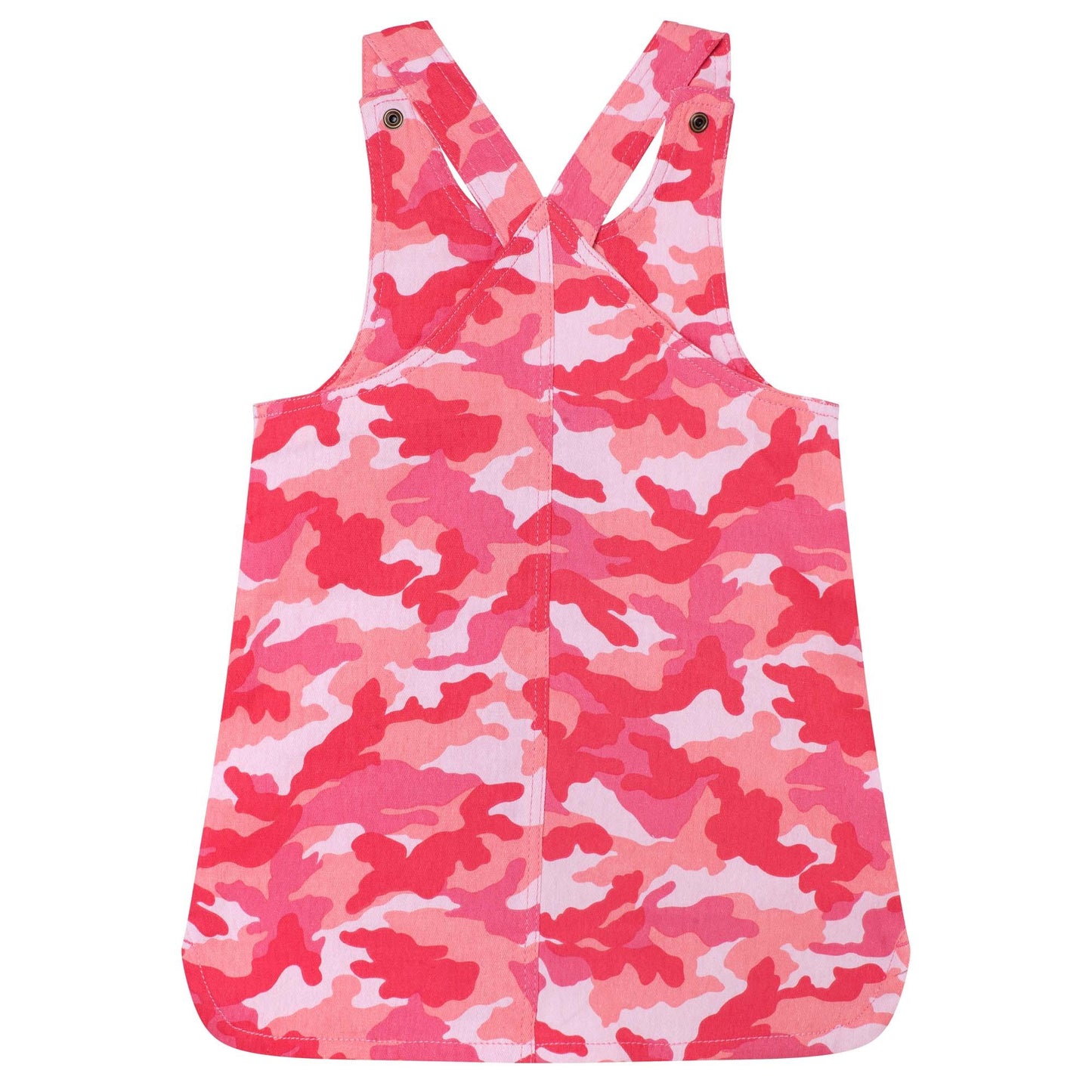 DENIM DAYS PINK CAMO PINAFORE DRESS