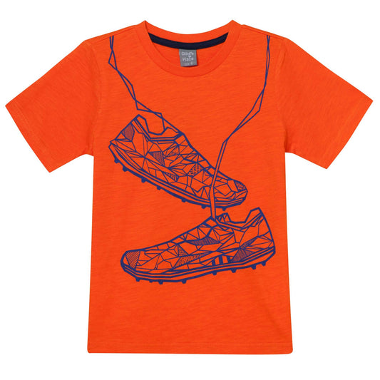 ORANGE SOCCER BOOTS TEE
