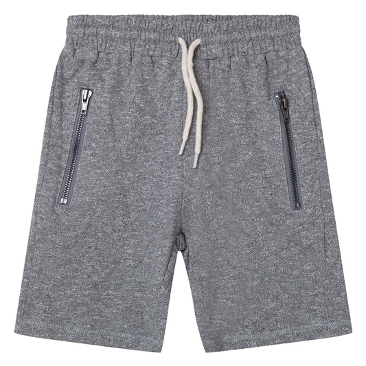 GREY MARLE KNIT SHORTS