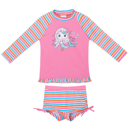 VINTAGE STRIPE RASHIE SWIM SET