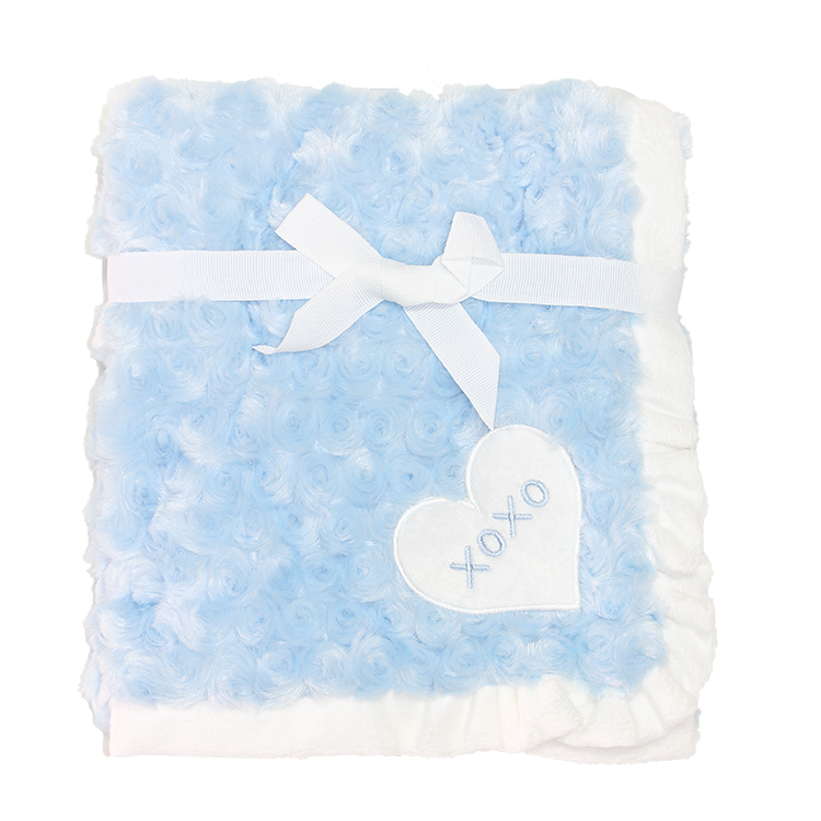 ROSE FUR BLANKET BLUE