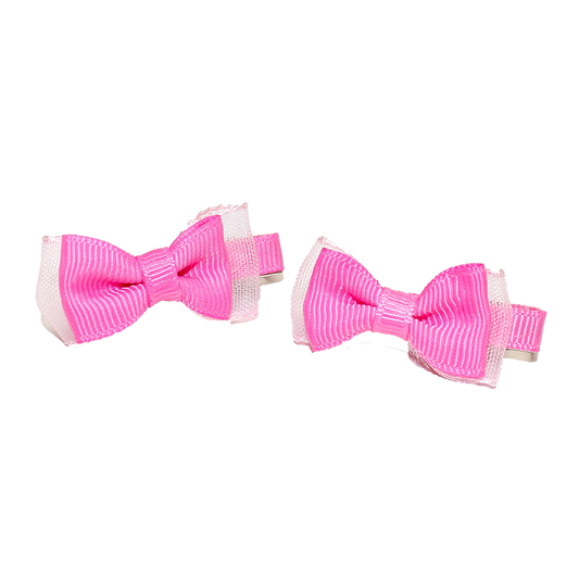 Hair Clip Hot Pink Bow