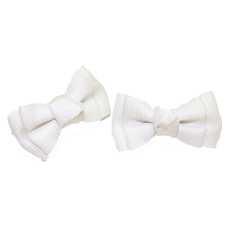 Hair Clip White Bow