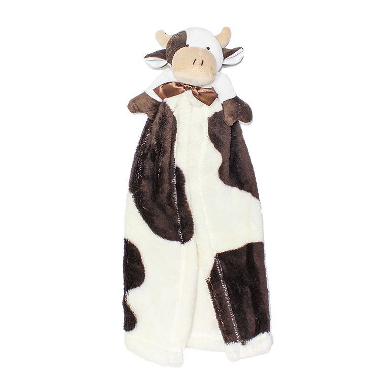 Cuddle Blanket Chocolate and Cream Toy Cow 