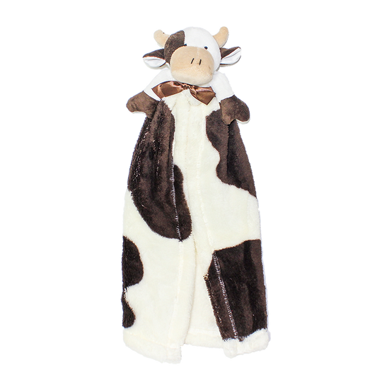 Cuddle Blanket Chocolate and Cream Toy Cow 