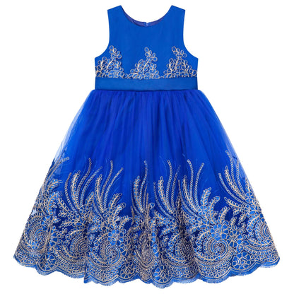 oyal Blue & Gold Party Dress6-10