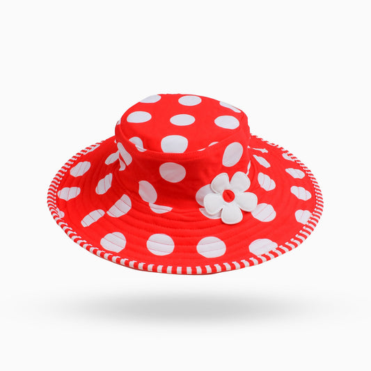 Polka Dot Bucket Swim Hat