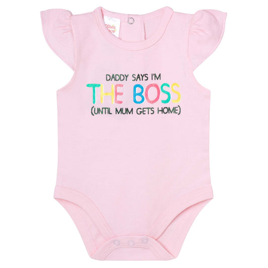 DADDY SAYS I AM THE BOSS (UNTIL MUMMY COMES HOME) BODYSUIT