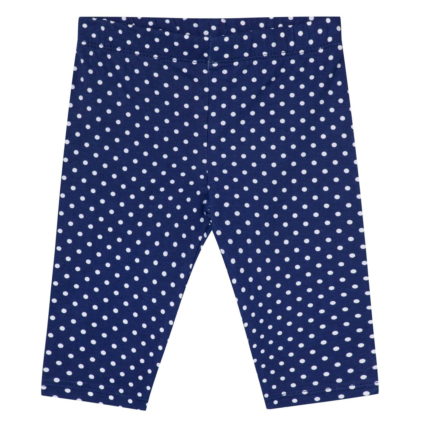 NAVY POLKA DOT CAPRI LEGGINGS