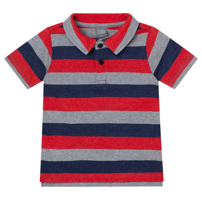 RED STRIPE POLO TEE SHIRT