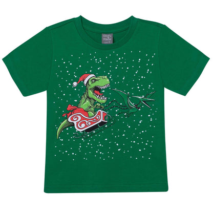 DINOSAUR SANTA CHRISTMAS TEE