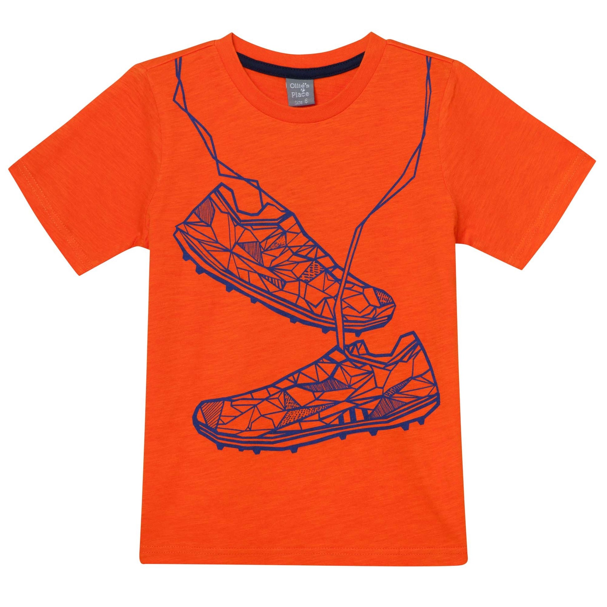 ORANGE SOCCER BOOTS TEE