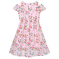 PINK FLOWER CHIFFON PARTY DRESS