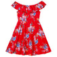 RED FLORAL OFF SHOULDER DRESS