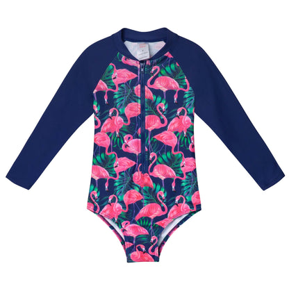 FLAMINGO NIGHTS RASHIE SUNSUIT