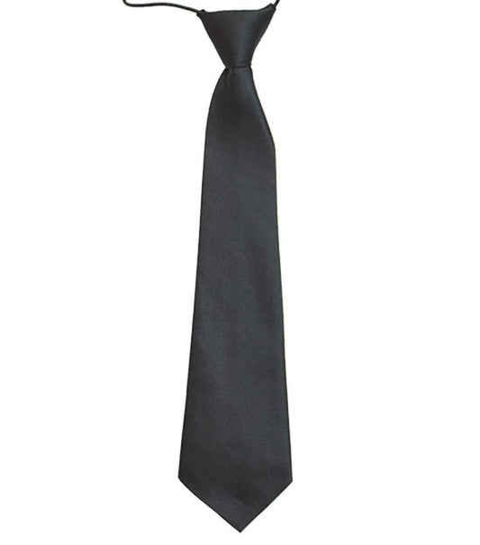 Tie Satin Charcoal Black