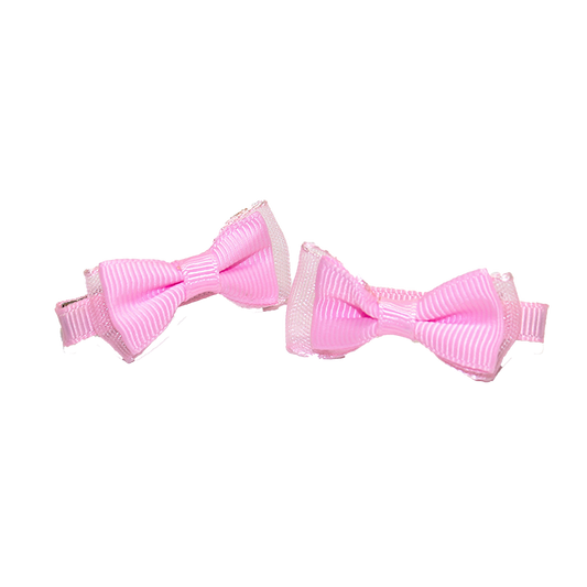 Hair Clip Baby Pink Bow 