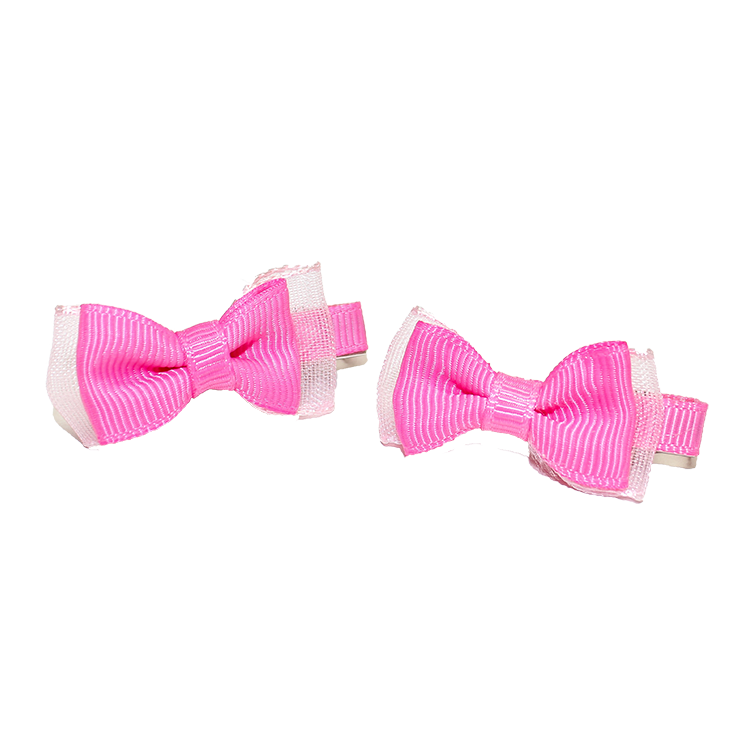 Hair Clip Hot Pink Bow 